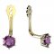 BeKid Gold earrings components 4 - Metal: White gold 585, Stone: Pink cubic zircon