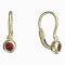 BeKid, Gold kids earrings -101 - Switching on: English, Metal: Yellow gold 585, Stone: Green cubic zircon