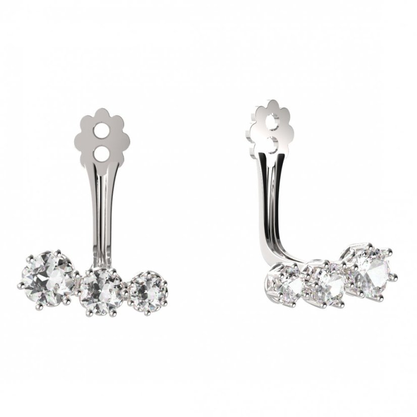 BeKid komponent tři kameny - UZ Bílé zlato - 585 Diamant