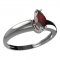 BG ring oval 483-I - Metal: Silver 925 - rhodium, Stone: Garnet