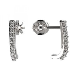 BG zlaté náušnice 91 Bílé zlato - 585 Diamant