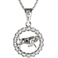BG zlatý diamantový přívěšek Beran 044 Bílé zlato - 585 Diamant lab-grown