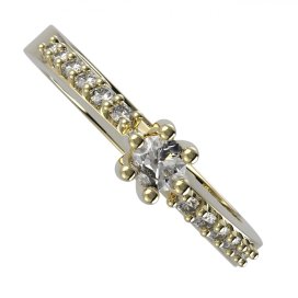 BG zlatý diamantový prstýnek 766 Růžové zlato 585 (30-90dní) Diamant lab-grown