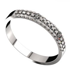 BG zlatý prstýnek 1302 Bílé zlato - 585 Diamant