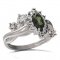BG prsten s oválným kamenem 504-P - Kov: Stříbro 925 - rhodium, Kámen: Granát