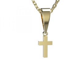 BG zlatý přívěšek křížek 1105 Žluté zlato - 585 Bez kamene