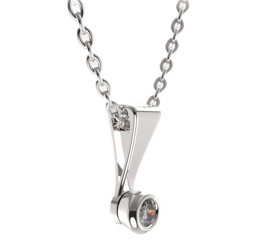 BG zlatý přívěšek 550 Bílé zlato - 585 Diamant
