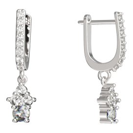 BeKid dětské náušnice 159 Bílé zlato - 585 Diamant