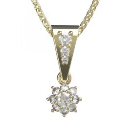 BG zlatý přívěšek 886 Žluté zlato - 585 Diamant
