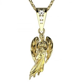 BG zlatý přívěšek anděl 1174 Žluté zlato - 585 Diamant