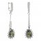 BG earring drop stone  505-B94 - Metal: Silver 925 - rhodium, Stone: Garnet