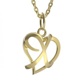 BG zlatý přívěsek písmenko X - 1432 Žluté zlato - 585