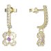 BeKid, Gold kids earrings -830 - Switching on: Pendant hanger, Metal: Yellow gold 585, Stone: Pink cubic zircon