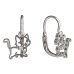 BeKid, Gold kids earrings -1184 - Switching on: Brizura 0-3 roky, Metal: White gold -585, Stone: White cubic zircon