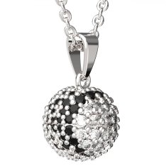 BG zlatý přívěšek - Tenisák 798 Bílé zlato - 585 Bílý a černý diamant