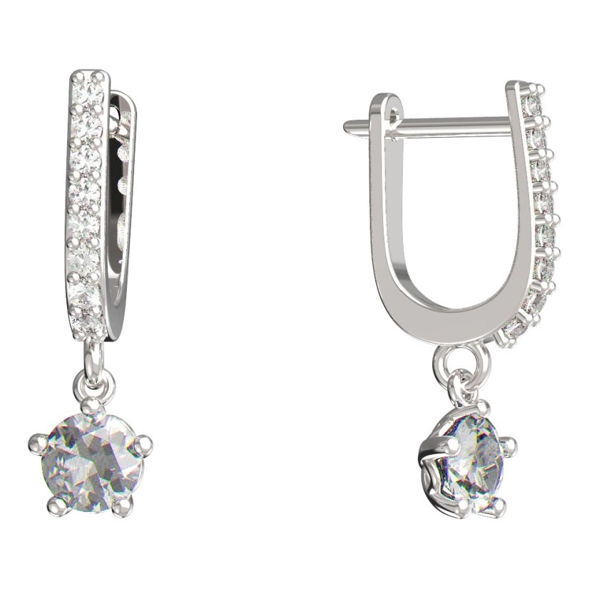 BeKid dětské náušnice 874 Bílé zlato - 585 Diamant