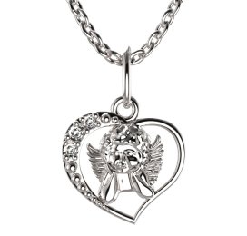 BeKid dětský přívěšek anděl 1182 Bílé zlato - 585 Diamant