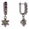 BG Earring - 978 - Switching on: Hinge, Metal: Silver 925 - rhodium, Stone: Garnet