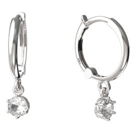 BeKid dětské náušnice 1293 Bílé zlato - 585 Diamant
