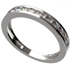 BG zlatý diamantový prstýnek 500a Bílé zlato - 585 Diamant lab-grown