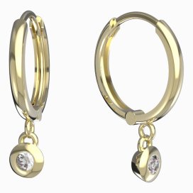 BeKid dětské náušnice 732 Žluté zlato - 585 Diamant