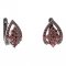 BG earring star 536-90 - Metal: Silver 925 - rhodium, Stone: Garnet