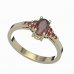 BG prsten přírodní granát  984 - Kov: Pozlacené stříbro 925, Kámen: Granát