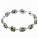 BG garnet bracelet 728 - Metal: Silver 925 - rhodium, Stone: Garnet