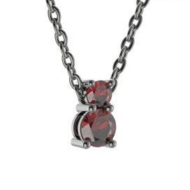 BG přívěs vsazeny český granát nebo vltavín  746 Stříbro 925 - ruthenium (30-90dní) Granát