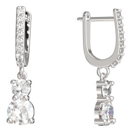 BeKid dětské náušnice 857 Bílé zlato - 585 Diamant