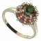 BG ring circular 751-I - Metal: Silver 925 - rhodium, Stone: Garnet