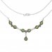 BG náhrdelník vsazeny kameny : vltavín a granát  254 - Kov: Stříbro 925 - rhodium, Kámen: Vltavín a granát