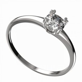 BG zlatý diamantový prstýnek 885 I Bílé zlato - 585 Diamant lab-grown