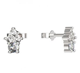 BeKid dětské náušnice 159 Bílé zlato - 585 Diamant