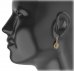 BG oval earring 250-96 - Metal: Silver 925 - rhodium, Stone: Garnet