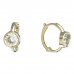 BeKid, Gold kids earrings -1341 - Metal: Yellow gold 585, Stone: White cubic zircon