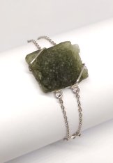 BG náramek přírodní kámen-Vltavín 015