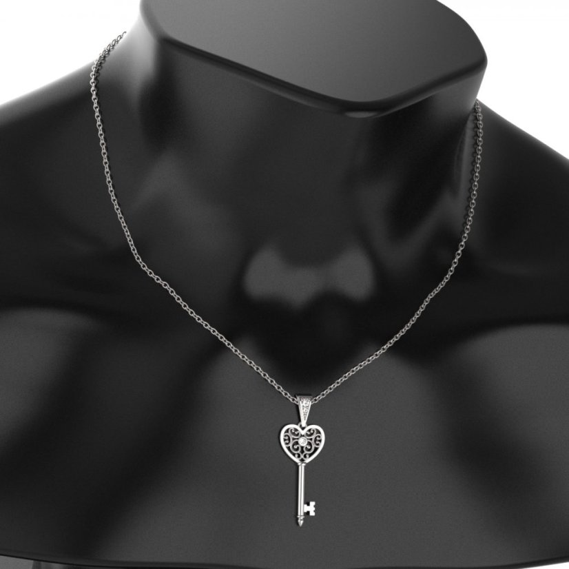 BG zlatý (stříbrný) klíček 611 Růžové zlato 585 (30-90dní) Diamant