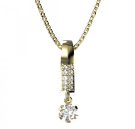 BG zlatý přívěšek 870 Žluté zlato - 585 Diamant