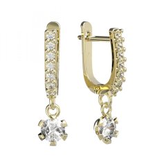 BG zlaté náušnice 556 Žluté zlato - 585 Diamant