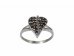 BG prsten vsazený přírodní granát  403 - Kov: Stříbro 925 - ruthenium, Kámen: Granát