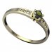 BG vltavínový prsten 873J - Kov: Žluté zlato 585, Kámen: Vltavín a  kubický zirkon