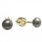 BeKid dětské náušnice 1291 s perlou - Zapínání: Puzeta, Kov: Bílé zlato 585, Perla: Černá