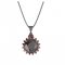 BG pendant circular 512-87 - Metal: Silver 925 - rhodium, Stone: Garnet