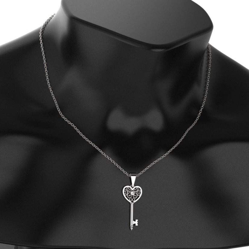 BG zlatý (stříbrný) klíček 611 Růžové zlato 585 (30-90dní) Diamant