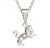 BG zlatý přívěšek Lev 040 Bílé zlato - 585 Diamant