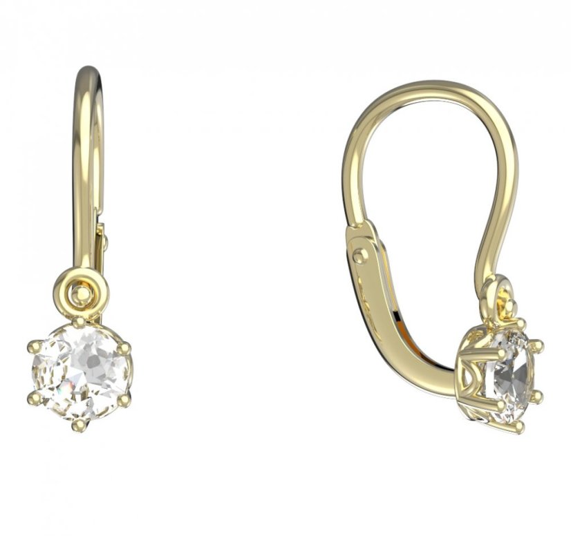 BeKid dětské náušnice 1293 Žluté zlato - 585 Diamant