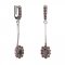 BG earring oval 517-A93 - Metal: Silver 925 - rhodium, Stone: Garnet