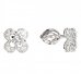 BeKid, Gold kids earrings -830 - Switching on: Screw, Metal: White gold 585, Stone: White cubic zircon