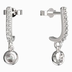 BG zlaté náušnice 102 Bílé zlato - 585 Diamant